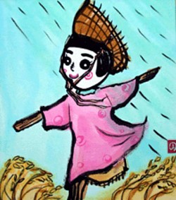 雨ニモ負ケズ風ニモ負ケズの図　Amenimo Makezu Kazenimo Makezu no Zu  2004